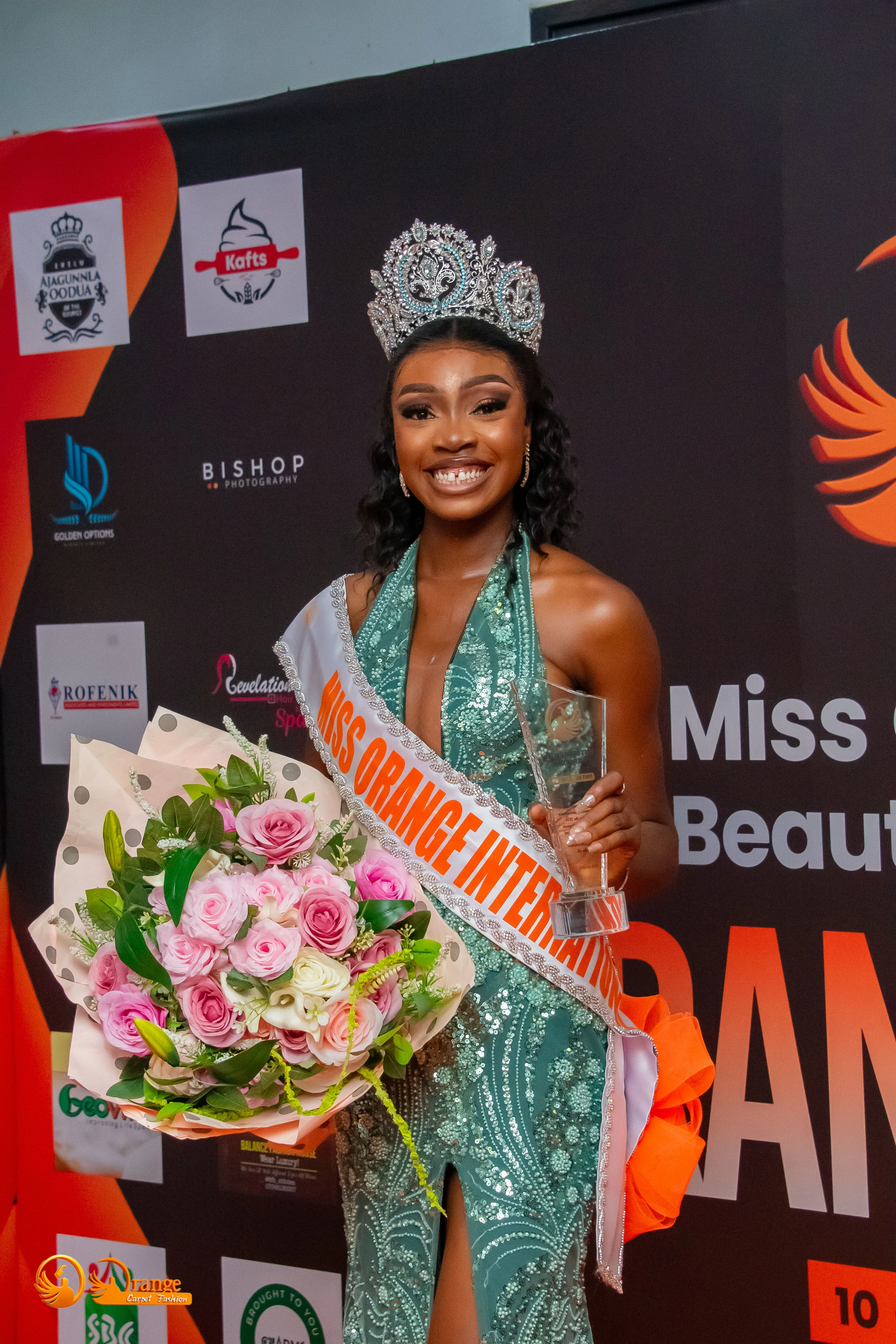 Miss Orange Queen 2026 Nathanael Abigael Nwanneka in her crowning gown
