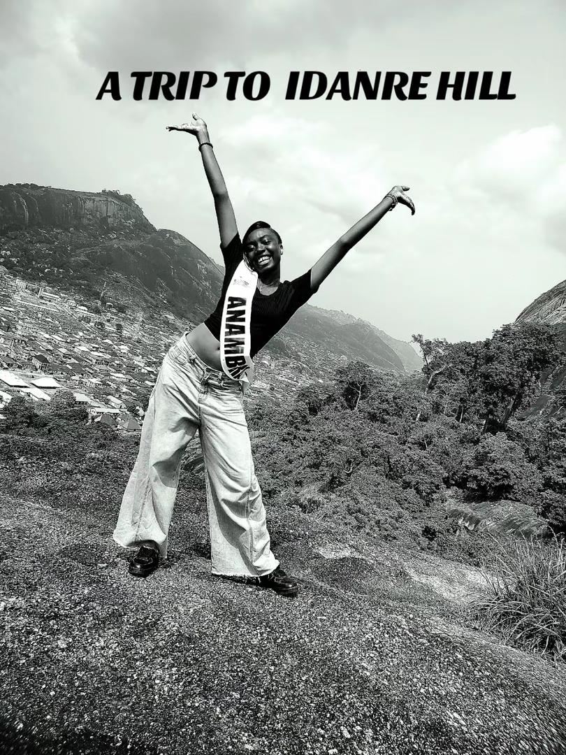 Abigael at Idanre Hill during a reign heritage tour